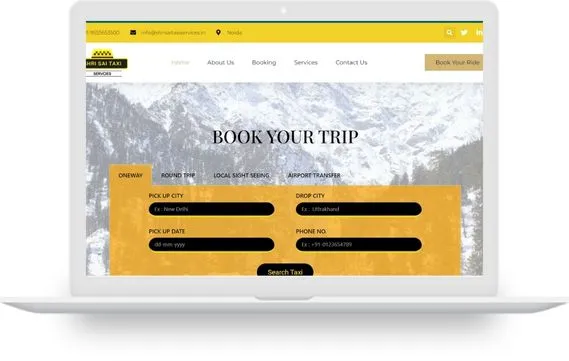 Shri Sai Taxi Service website designed by Perfect Digital Solution