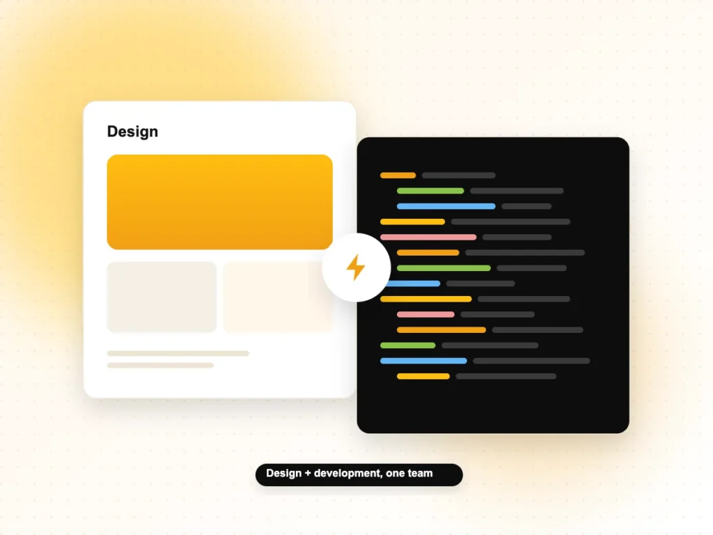 Illustration of website design and development handled by one team